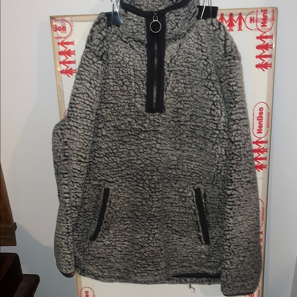 Cozy Gray Teddy Jacket